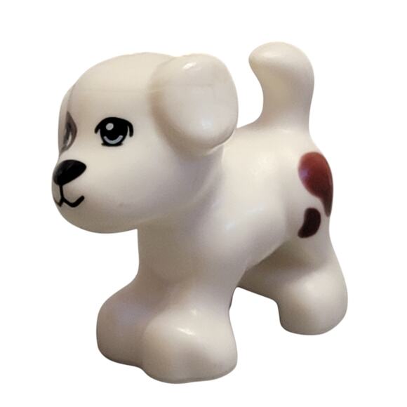 LEGO Dog Charlie Jacky White Brown Spots 93088pb01 Friends‎ 6017039 Figure Part - Picture 2 of 4